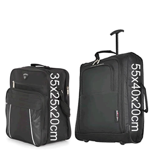 Priority Set 55x40x20 & 35x25x20cm Black